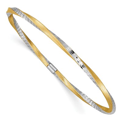14K Yellow Gold Twist Bangle Bracelet