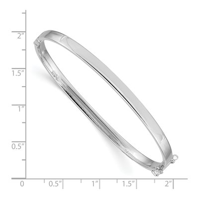 14K White Gold Hinged Bangle Bracelet – view 4