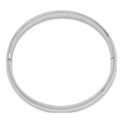 14K White Gold Hinged Bangle Bracelet – view 2