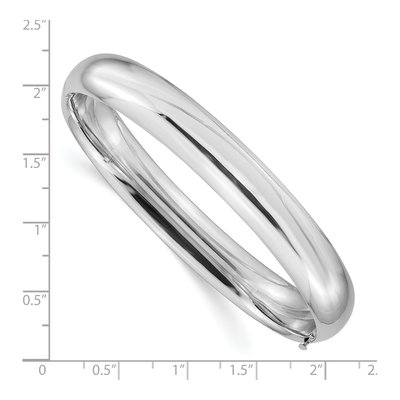14K White Gold Hinged Bangle Bracelet – view 3