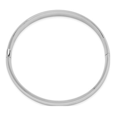 14K White Gold Hinged Bangle Bracelet – view 3