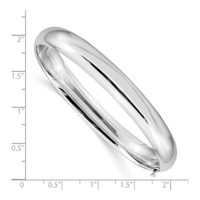 14K White Gold Hinged Bangle Bracelet – view 4
