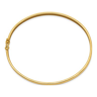 14K Yellow Gold Flexible Oval Bangle Bracelet – view 3