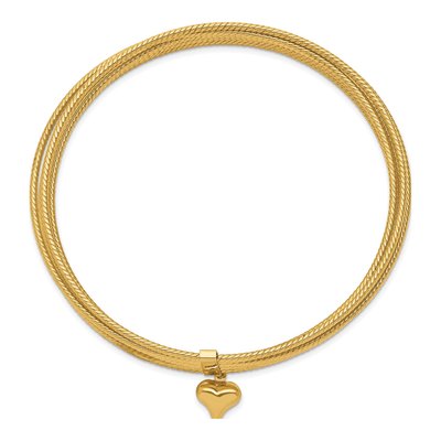 14K Yellow Gold Slip-On Bangle Bracelet – view 3
