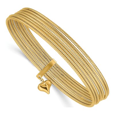 14K Yellow Gold Slip-On Bangle Bracelet