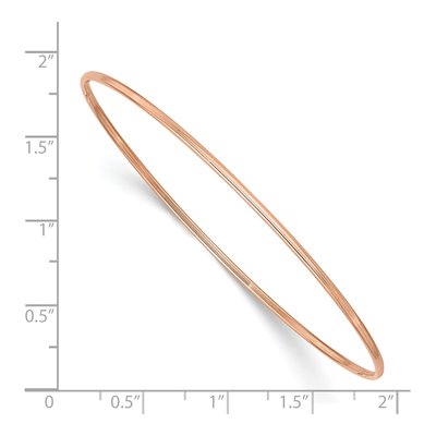 14K Rose Gold Slip-On Bangle Bracelet – view 4
