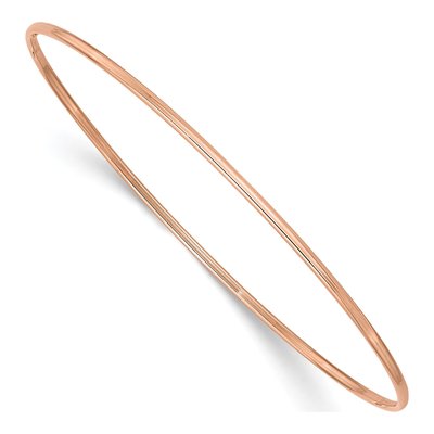 14K Rose Gold Slip-On Bangle Bracelet