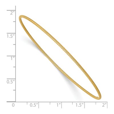 14K Yellow Gold Twist Bangle Bracelet – view 4