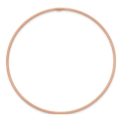 14K Rose Gold Twist Slip-On Bangle Bracelet – view 3