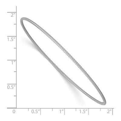 14K White Gold Twist Bangle Bracelet – view 4