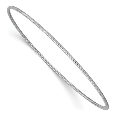 14K White Gold Twist Bangle Bracelet
