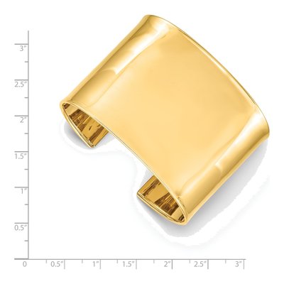 14K Yellow Gold Wide Cuff Bracelet – view 4