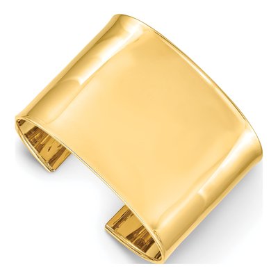 14K Yellow Gold Wide Cuff Bracelet