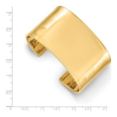 14K Yellow Gold Wide Cuff Bracelet – view 4