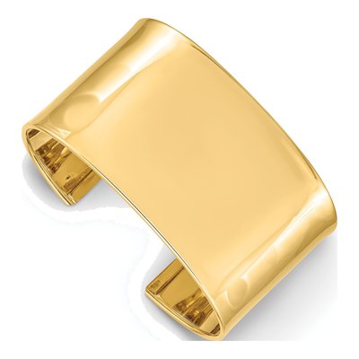 14K Yellow Gold Wide Cuff Bracelet