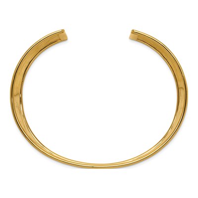 14K Yellow Gold Hammered Cuff Bracelet – view 3