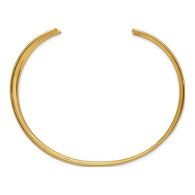 14K Yellow Gold Hammered Cuff Bracelet – view 3