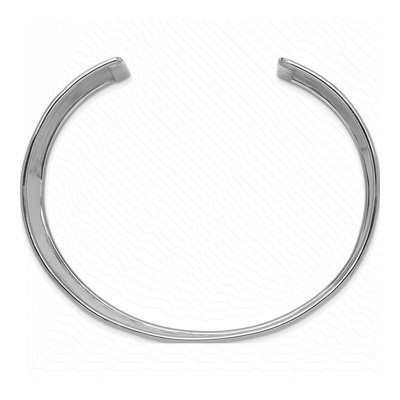 14K White Gold Hammered Cuff Bracelet – view 2