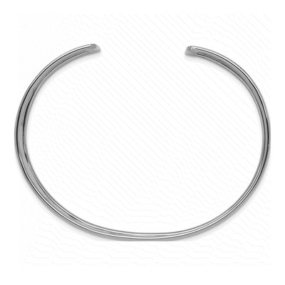 14K White Gold Hammered Cuff Bracelet – view 3