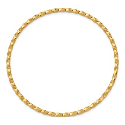 14K Yellow Gold Twisted Slip-On Bangle Bracelet – view 3