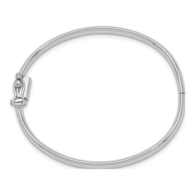 14K White Gold Baby Bangle Bracelet – view 3