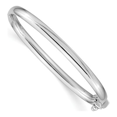 14K White Gold Baby Bangle Bracelet
