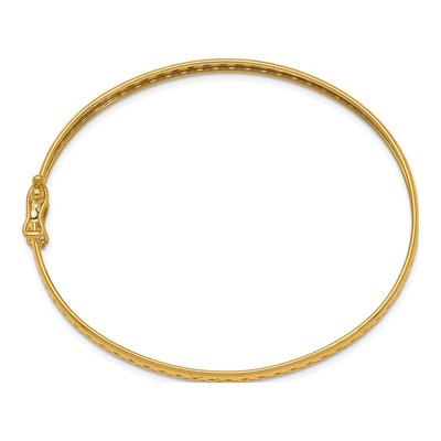 14K Yellow Gold Flexible Oval Bangle Bracelet – view 3