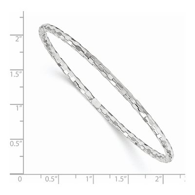 14K White Gold Slip-On Bangle Bracelet – view 3
