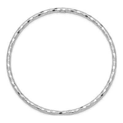 14K White Gold Slip-On Bangle Bracelet – view 4