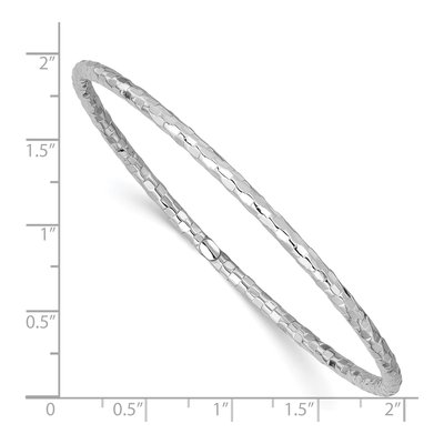14K White Gold Slip-On Bangle Bracelet – view 5