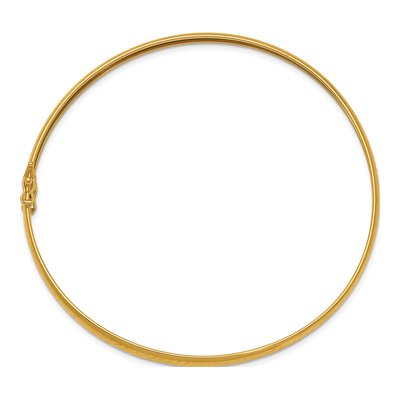 14K Yellow Gold Diamond-Cut Flexible Bangle Bracelet – view 3