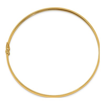 14K Yellow Gold Flexible Round Bangle Bracelet – view 2