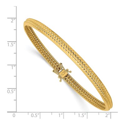 14K Yellow Gold Flexible Round Bangle Bracelet – view 4