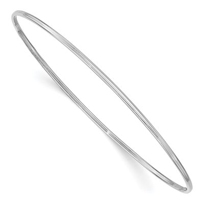 14K White Gold Slip-On Bangle Bracelet