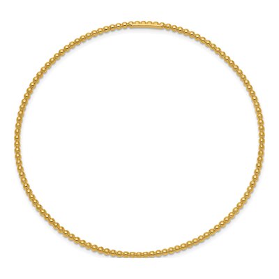 14K Yellow Gold Beaded Slip-On Bangle Bracelet – view 3