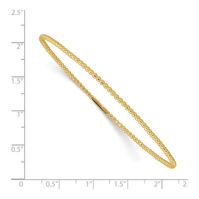 14K Yellow Gold Beaded Slip-On Bangle Bracelet – view 4