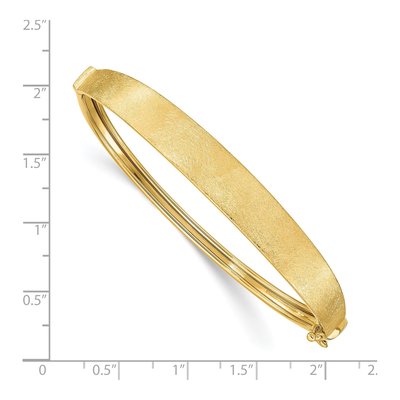 14K Yellow Gold Hinged Oval Bangle Bracelet – view 4