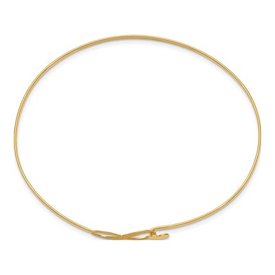 14K Yellow Gold Infinity Heart Bangle Bracelet – view 3