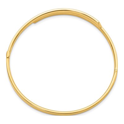 14K Yellow Gold Hinged Bangle Bracelet – view 3