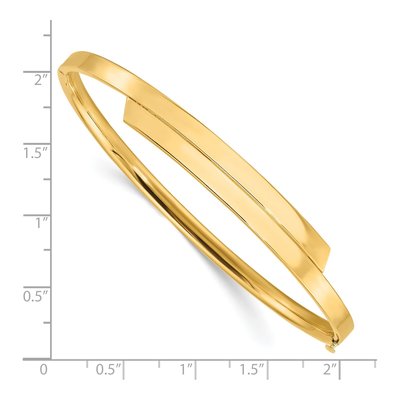 14K Yellow Gold Hinged Bangle Bracelet – view 4