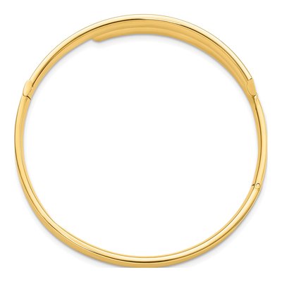 14K Yellow Gold Hinged Bypass Bangle Bracelet – view 3