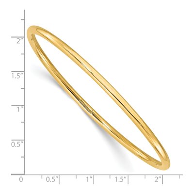 14K Yellow Gold Slip-On Round Bangle Bracelet – view 4