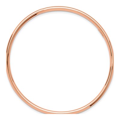 14K Rose Gold Slip-On Round Bangle Bracelet – view 3