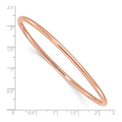 14K Rose Gold Slip-On Round Bangle Bracelet – view 4
