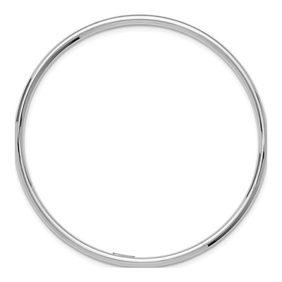 14K White Gold Slip-On Round Bangle Bracelet – view 3