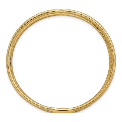 14K Yellow Gold 2.5mm Five Strand Stretch Round Mesh Chain – view 3