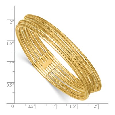 14K Yellow Gold 2.5mm Five Strand Stretch Round Mesh Chain – view 4