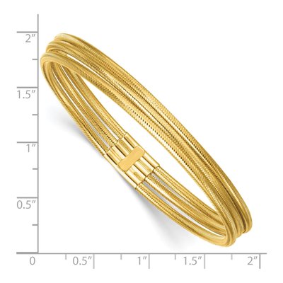 14K Yellow Gold 2.5mm Three Strand Stretch Round Mesh Chain – view 4