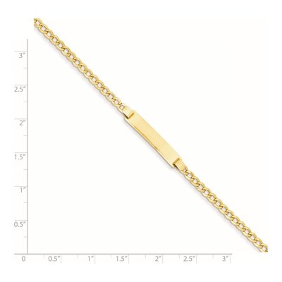 14K Yellow Gold Cuban Link ID Bracelet – view 6