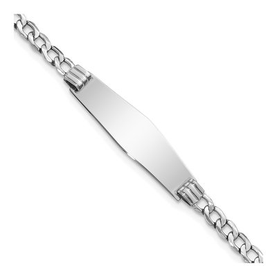 14K White Gold Cuban ID Bracelet